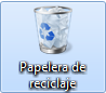 El icono de la papelera de reciclaje El icono de la papelera de reciclaje